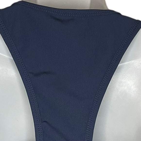 Blue womens Zip-Front  Sports Bra - Picture 8 of 12